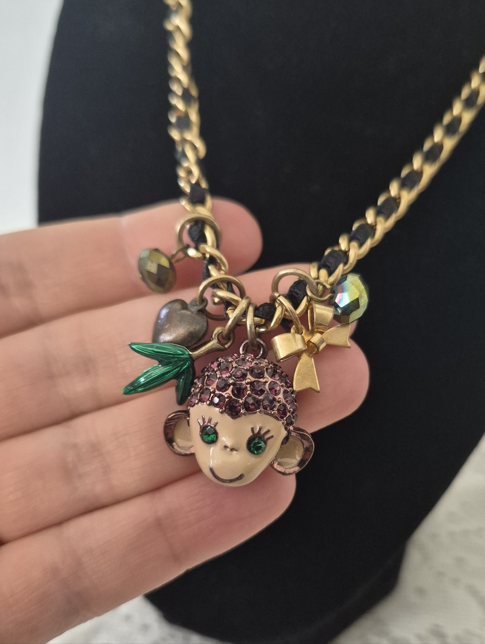 Betsey Johnson Monkey Necklace - Picture 2 of 5